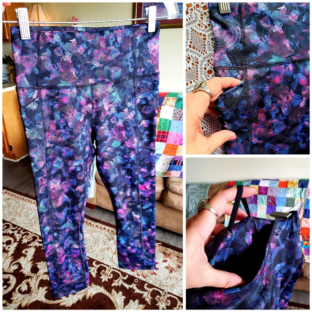 NWOT hit! Floral high waist Avia work out leggings - Picture 1 of 14